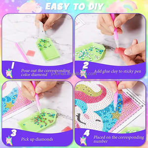 Peinture sur toile murale en gros, peinture par points, cadre, anime pour enfants, peinture <span class=keywords><strong>diamant</strong></span> 5D, décoration - Product Image 4