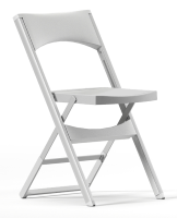 Chaise de bureau pliable en plastique PP transparent de style minimaliste moderne avec cadre en métal pour la maison, le bureau et le salon
