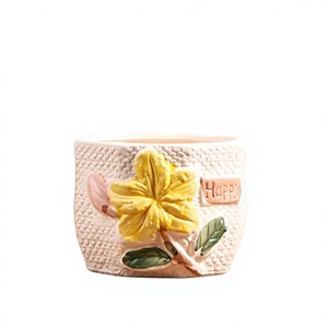 <span class=keywords><strong>Pot</strong></span> à plantes succulentes <span class=keywords><strong>en</strong></span> céramique non vernie, peint à la main, respirant et robuste, <span class=keywords><strong>prix</strong></span> spécial, pour la maison et le balcon, <span class=keywords><strong>petit</strong></span> format, style rustique - Product Image 1