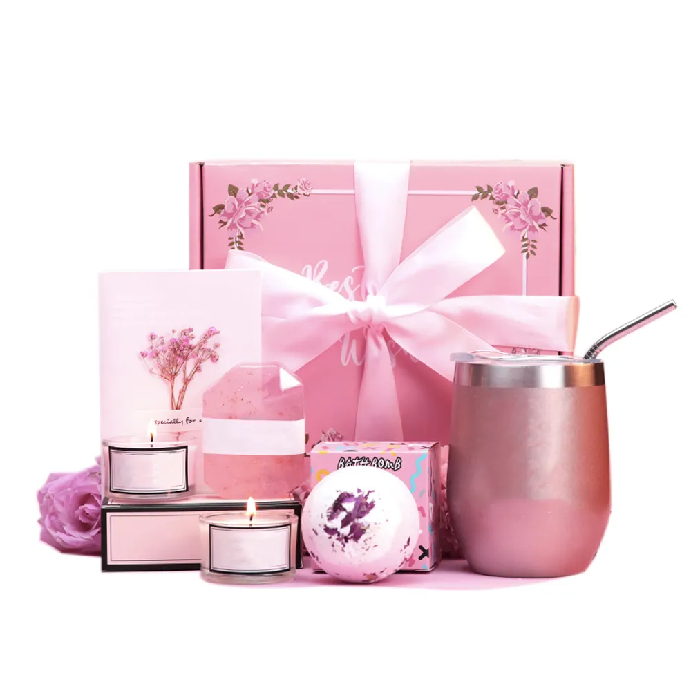 Birthday Gifts for Women, Mom, Wife include mug Bath Bomb sop gift box for relax spa great birtrhday gifts box.