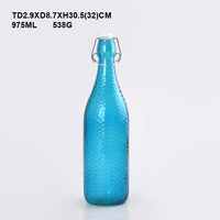 Bouteilles de kombucha de 1 litre, bouteilles en verre transparent pour soda, jus, eau, avec bouchon à bascule hermétique