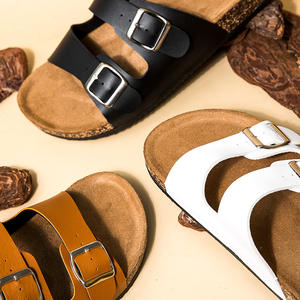 Sandalias de Corcho de Moda de Verano para <span class=keywords><strong>Hombre</strong></span> Adulto, Chanclas de Doble Tira con Suela de Cuero Mate, Sandalias de Cuero PU para Playa - Product Image 6