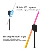 Tube lumineux LED RGB programmable rotatif à contrôle DMX512, classé IP65, en matériau PC, avec faisceau pour événements scéniques et discothèques