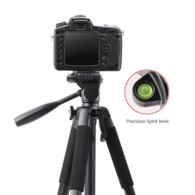 KINFUTO Professional Lightweight ABS+Aluminum Mini Tripod Stand GT-668-Waterproof Shockproof Bubble Level 10kg Load Capacity
