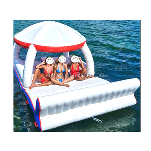 Île flottante gonflable de luxe avec dossier - Canapé aquatique robuste pour 2 personnes, idéal pour les fêtes sur yacht et les <span class=keywords><strong>loisirs</strong></span> en mer - Product Image 4