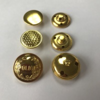 Tombol jahit warna emas kelas tinggi 20mm 22mm