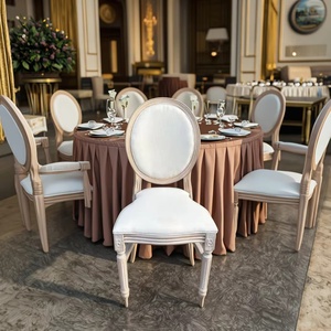 <span class=keywords><strong>Chaise</strong></span> de mariage Louis en résine, dossier ovale, coussin blanc doux, pour hôtel de luxe, événements et mariages - Product Image 3