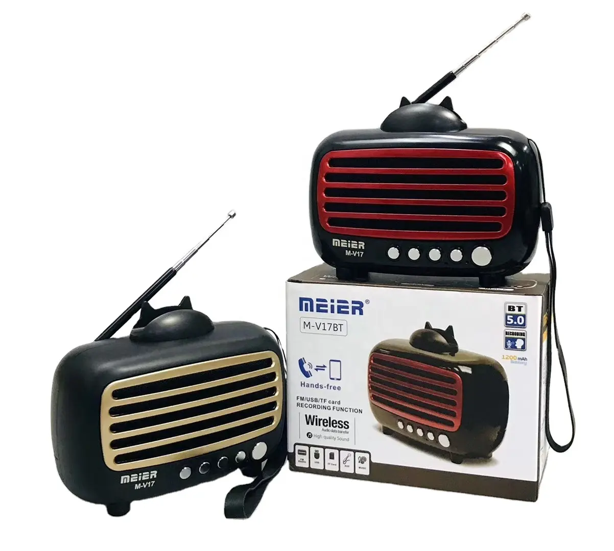 Meier M-V17BT FM Wiederauf ladbare Radio Mit USB SD TF Mp3 Spieler