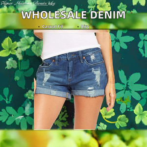 Shorts en jean décontractés haut de gamme pour femmes, sur mesure, grandes tailles, noirs, respirants - Offre des fabricants à prix abordable et respirant - Product Image 2