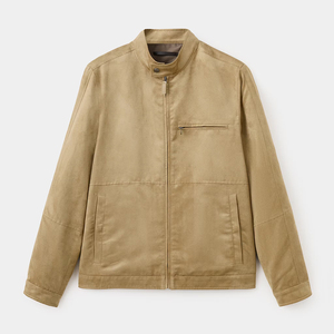 Men's Winter High Street <b>Suede</b> <b>Leather</b> <b>Jacket</b> New Arrival OEM Custom Men <b>Suede</b> <b>Leather</b> <b>Jacket</b> With Low MOQ - Product Image 6