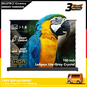 Pantalla de Proyección Personalizada Wupro LeApex de PVC Suave Gris Cristal, 3D Mejorado, 16:9, Motorizada, Ascendente desde el Suelo, para Proyector 4K LeApex-Gray Cry - Product Image 1