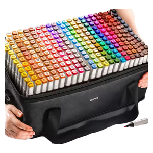 Juego de Marcadores de Color Profesionales STA de Doble Punta a Base de Alcohol, 128 Piezas, Marcadores de Arte de Plástico <span class=keywords><strong>con</strong></span> Punta de Cincel para Dibujo - Product Image 1