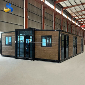 Maison conteneur préfabriquée extensible de 20 pieds à deux chambres, en <span class=keywords><strong>bois</strong></span> et acier, design moderne, panneau sandwich pour bureau/bâtiment - Product Image 4
