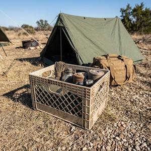 Caisse de transport robuste en plastique de 38 <span class=keywords><strong>L</strong></span>, couleur camouflage, grande capacité, pour usage industriel, camping et stockage, fournisseur en gros, logo personnalisé - Product Image 1