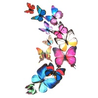 Stickers muraux amovibles en 3D, décoration à papillons pour enfants, autocollant pour bricolage, vente en gros,