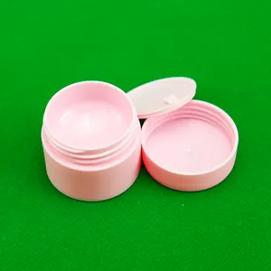 10g 30g 50g Vazio Rosa Dupla Parede Redonda Matte Face Cream Frosted Lip Balm Container Pp Cosméticos Frasco De Plástico Com Tampa