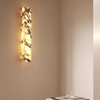 Lampe murale LED décorative Hullxine Nordic moderne et simple en pierre jaune pour chambre à coucher, couloir, ou mur d'accent design