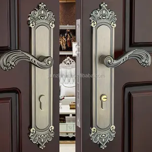 Hotel appartamento ingresso serrature e maniglie in legno popolare di lusso americano in lega di zinco serrature a doppia porta
