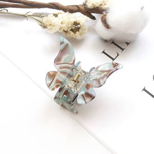 Pinzas para el <span class=keywords><strong>pelo</strong></span> <span class=keywords><strong>de</strong></span> estilo <span class=keywords><strong>coreano</strong></span> para niña, accesorios para el cabello con diseño simple, <span class=keywords><strong>corte</strong></span> acrílico, mini mariposa - Product Image 4