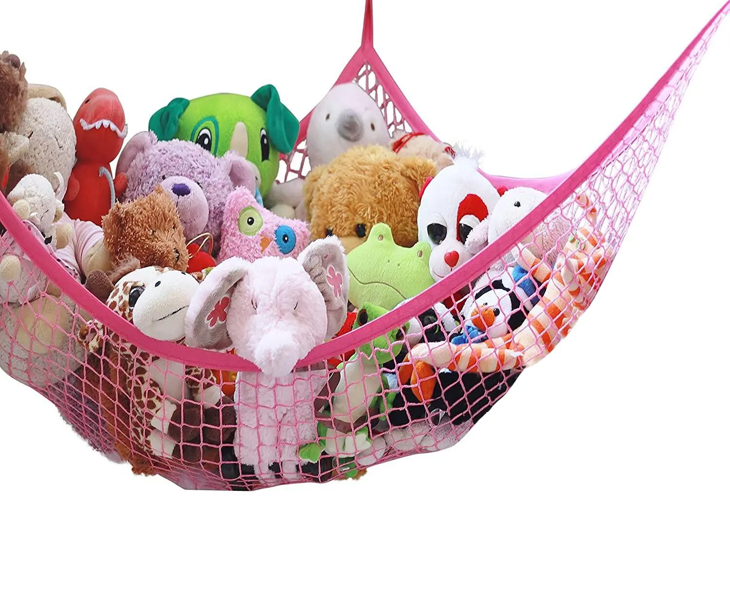 Toy Hammock Stuffed AnimalsとToy Storage Hammock Net 70 "Wall Sling Corner Extra Large Kids Children Mesh Toy Net Organizer