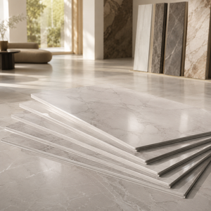 Dalles PVC imprimées LVP en chêne blanc, revêtement <span class=keywords><strong>de</strong></span> sol <span class=keywords><strong>vinyle</strong></span> épais effet terrazzo, dalles <span class=keywords><strong>de</strong></span> sol en <span class=keywords><strong>vinyle</strong></span> imitation pierre, <span class=keywords><strong>carreaux</strong></span> <span class=keywords><strong>de</strong></span> sol en marbre, aspect <span class=keywords><strong>ciment</strong></span> pour panneaux d'escalier - Product Image 2