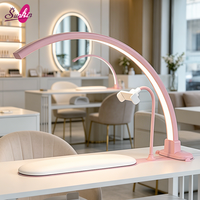 Nouvelle Lampe à Ongles Demi-Lune de Luxe avec Repose-Bras, LED Réglable et Dimmable, pour Salon de Manucure