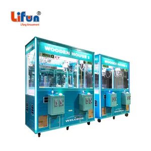 Lifun fábrica personalizado moeda operada dois jogadores gigante garra máquina grande grande máquina de jogo do guindaste para vendas