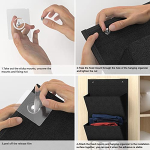 Organizador Colgante de Pared, Paquete de 2, Zapatero para Almacenar Pares de Zapatillas de Talla Grande, Botas, Soporte para Zapatos, Colgadores de Zapatos para Puerta - Product Image 5
