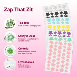 Adesivi per <span class=keywords><strong>Tatuaggi</strong></span> Viso, Copertura per Cicatrici e Macchie, Correzione Segni dell'Acne, Patch a Stella per Brufoli - Product Image 4