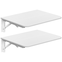 Table pliante-Table à feuilles tombantes murale, bureau pliant pour petits espaces, cuisine, buanderie, maison, bureau, blanc