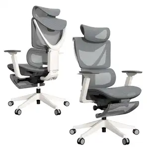 Custom Logo Swivel Revolving Manager Executive High Back Full Mesh Ergonomic Office Chair With Headrest