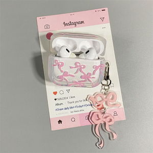 Couverture d'écouteur d'arc rose de nouveau style pour <span class=keywords><strong>Airpods</strong></span> 1 <span class=keywords><strong>2</strong></span> Pro 2nd Gen 4-accessoire en gros bon marché pour étui <span class=keywords><strong>Airpods</strong></span> - Product Image 1