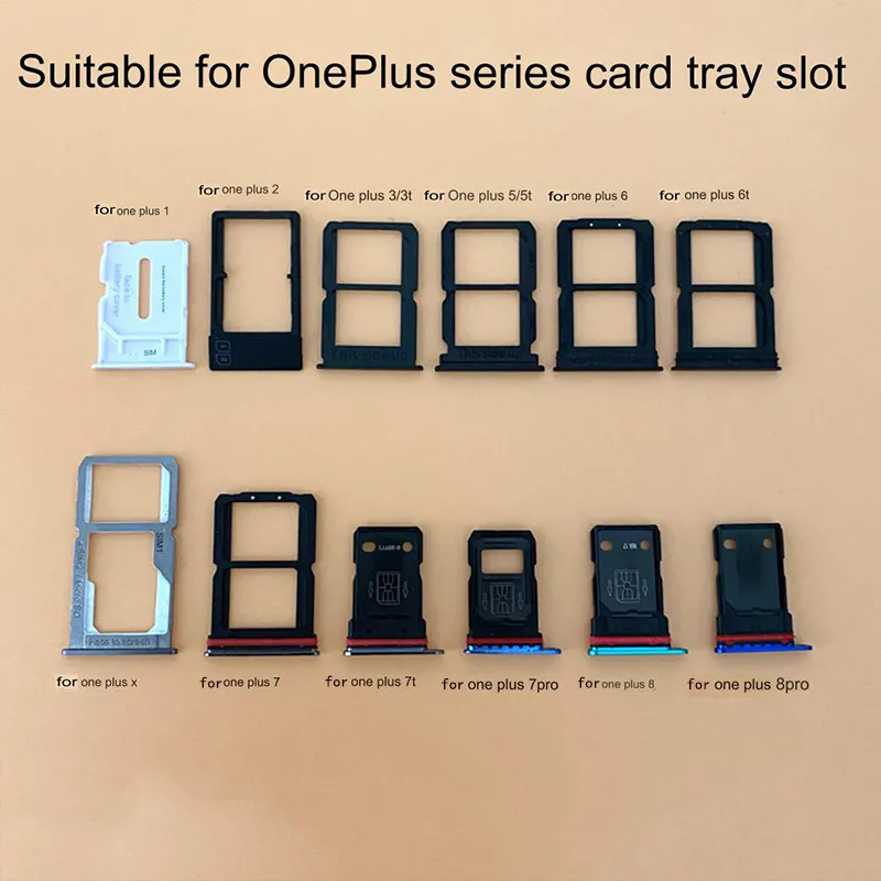 Oneplus 3 5 5t 6 6T 7 7T 8 Pro 8T 9 Pro Sim 홀더 슬롯 플레이트 용 도매 휴대 전화 액세서리 Sim 카드 트레이