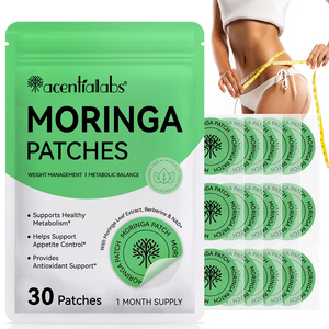 Acentiallabs 30 patchs végétaliens au Moringa avec extrait de feuille de Moringa, Berbérine et NAD+ pour favoriser le métabolisme et contrôler l'appétit - Product Image 1