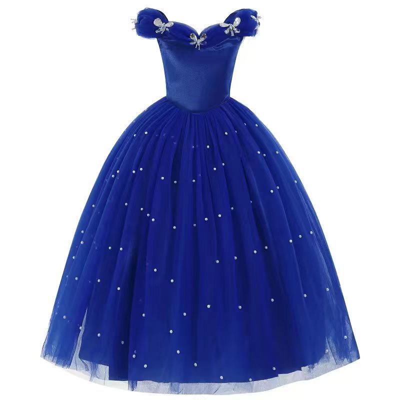 blue ribbon wedding dress Bling Bling Sequin Wedding Dress Long Sleeves Ball Gown  alinanova