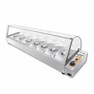 Электрический подогреватель для буфета Bain Marie, Горячая Витрина со стеклом, в наличии несколько вариантов - Product Image 3