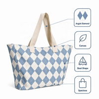 Sac fourre-tout en toile personnalisé avec logo d'usine, grand et extra-large, avec fermeture éclair, sac à bandoulière, sac de courses avec poches