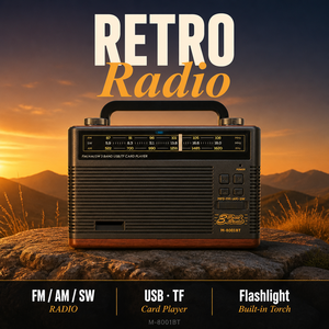 <span class=keywords><strong>Radio</strong></span> Retro AM/FM SW de 3 Bandas con Reproductor MP3, USB, TF, Recargable, 1200mAh, Altavoz Integrado de Plástico, Logotipo Personalizado de Fábrica OEM - Product Image 1