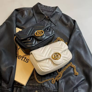 Bolso de diseñador de lujo, bandolera de moda para mujer, bolso de hombro con cadena de cuero PU - Product Image 2