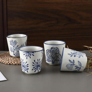 ถ้วยชาเซรามิกสำหรับใช้ในบ้านสไตล์ญี่ปุ่นน่ารักถ้วยสาเกสีขาวพร้อมดีไซน์สีน้ำเงินแก้วชิมชากังฟูผู้เชี่ยวชาญ - Product Image 6