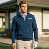 Haute qualité mode sweats à capuche personnalisés Zip hommes léger quart Zip pull décontracté coupe-vent pour la course Golf vestes