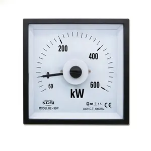 Square Type BE-96W 3P3W -60-600kW 400V 1000/5A Wide Angle Analog Panel Mounting Power Meters