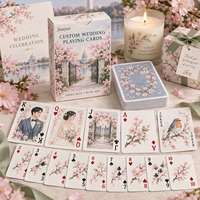 Cartes à jouer personnalisées pour mariage, portrait aquarelle, jeu de poker en papier, boîte de rangement pour cadeau ou souvenir