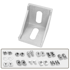 Tiêu chuẩn Châu Âu 3030 <span class=keywords><strong>c</strong></span>ông nghiệp nhôm hồ sơ gó<span class=keywords><strong>c</strong></span> bên phải 90 độ nối với tam giá<span class=keywords><strong>c</strong></span> khung phụ kiện - Product Image 2