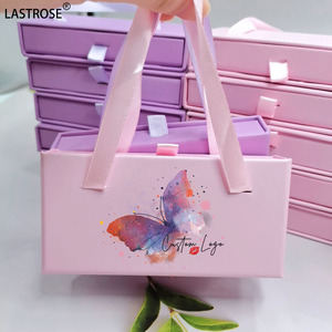 Nude Lashbox OEM Lashpackaging Gift Box With <strong>3D</strong> Faux <strong>Mink</strong> Lashes Rectangle <strong>Eyelash</strong> Packaging Box <strong>case</strong> With Silk Ribbon - Product Image 4