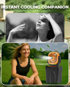 Portable Electric Misting Fan 6L Bucket Outdoor Fans for Camping & Car Use 20000mAh USB Rechargeable <b>Battery</b> Powered Spray - Product Image 6