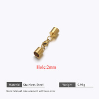 Embout de cordon en acier inoxydable avec fermoir mousqueton, embout de connexion à sertir pour la fabrication de bijoux DIY, fabrication de bracelets Showfay