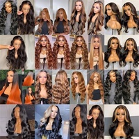 Perruques sans colle pour femmes, 40 pouces, 13x6, dentelle transparente HD, densité 250%, cheveux indiens vierges rougeâtres, pré-épilées, nœuds blanchis