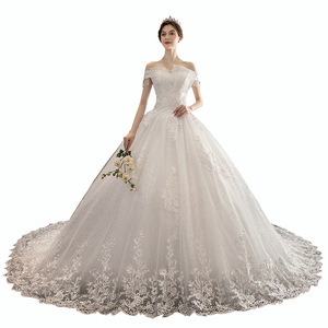 Robe de mariée simple et ajustée AL1909 2025, nouveau style forêt, robe de mariée asymétrique à une épaule avec dentelle, grande taille - Product Image 1