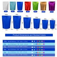 Sacs d'emballage Mylar anti-odeur refermables en aluminium de qualité alimentaire, conçus sur mesure, directement de l'usine, pour aliments, type pochette verticale